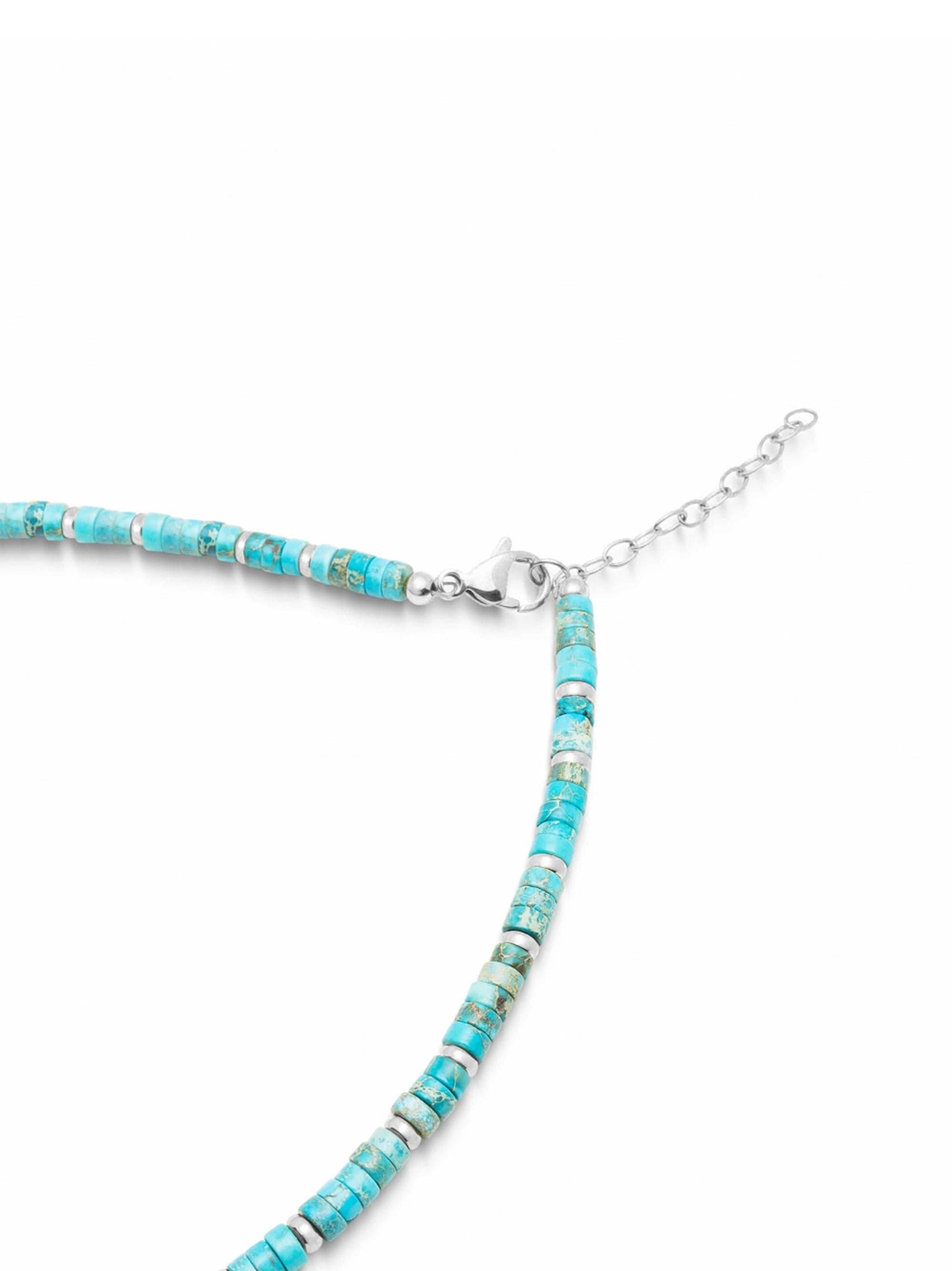 Heishi Turquoise Choker with Silver 2