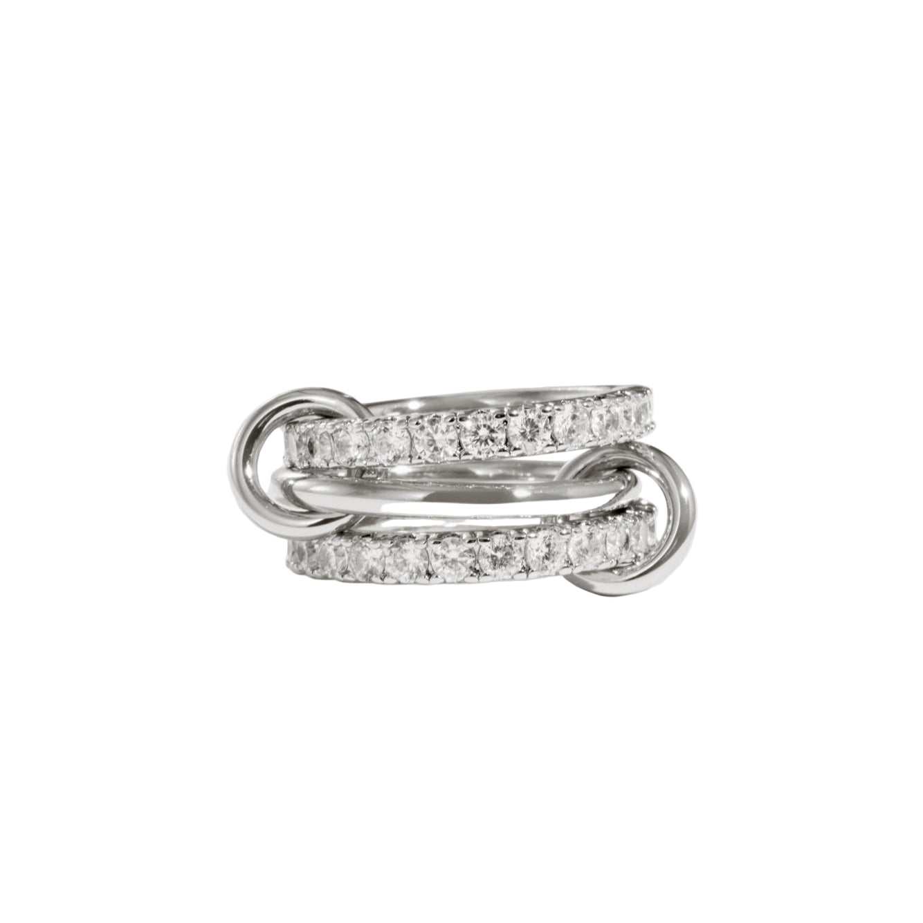 Quintuplet Interlocking Bare Links Ring 0