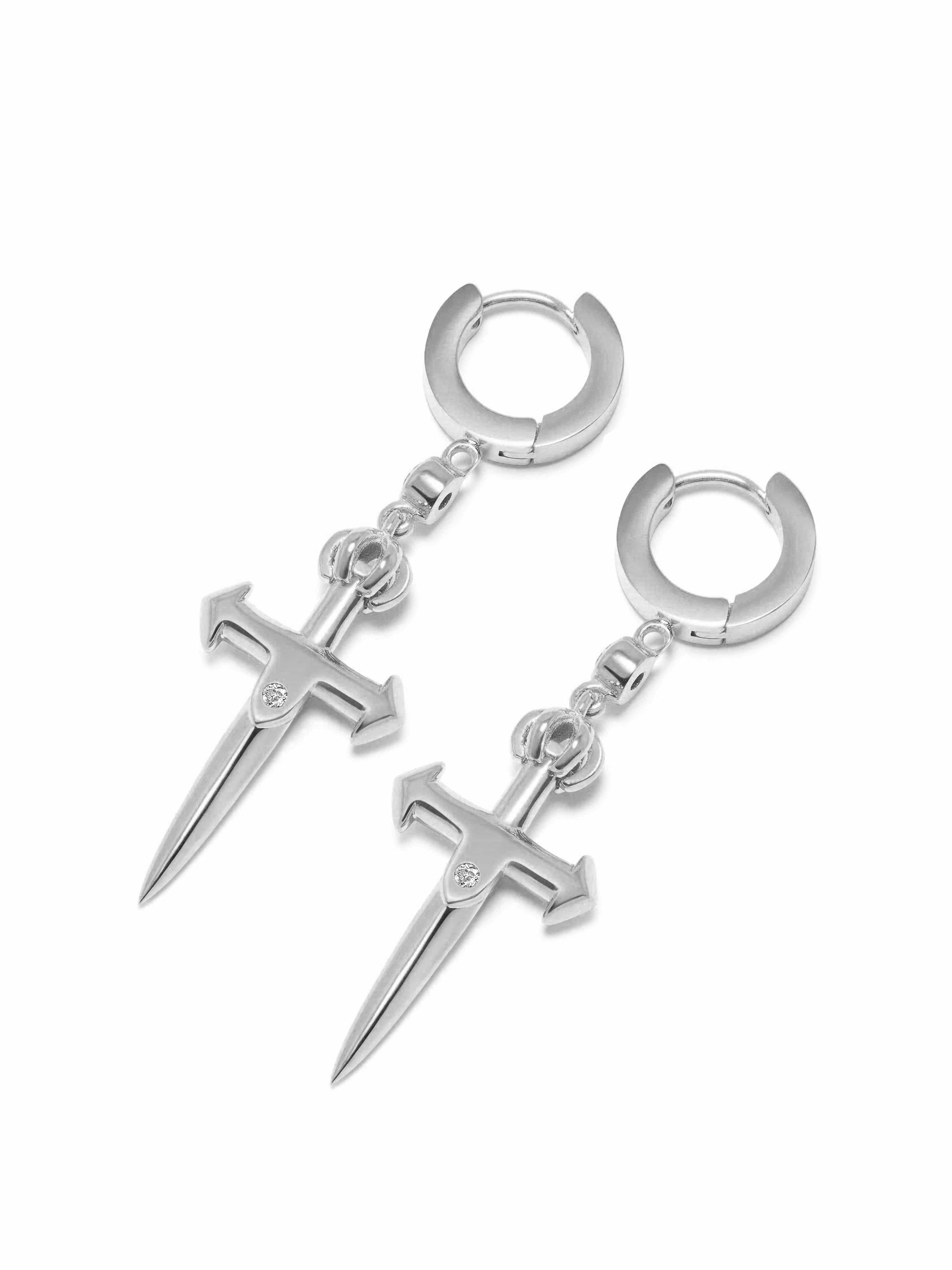 Skyfall Sword Earrings in Silver 2